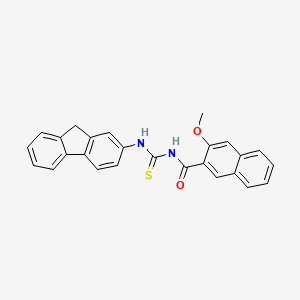 molecular formula C26H20N2O2S B4697382 N-(9H-fluoren-2-ylcarbamothioyl)-3-methoxynaphthalene-2-carboxamide 