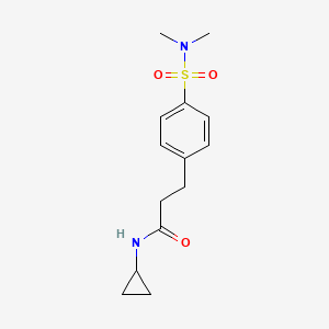 molecular formula C14H20N2O3S B4697388 N-cyclopropyl-3-[4-(dimethylsulfamoyl)phenyl]propanamide 