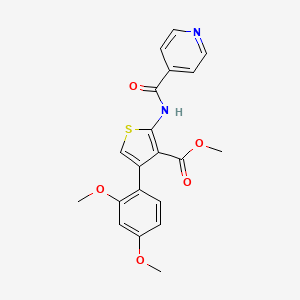 molecular formula C20H18N2O5S B4697826 METHYL 4-(2,4-DIMETHOXYPHENYL)-2-(PYRIDINE-4-AMIDO)THIOPHENE-3-CARBOXYLATE 
