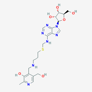molecular formula C22H31N7O6S B046979 Adenosine-N(6)-methyl-propylthioether-N-pyridoxamine CAS No. 125162-97-2