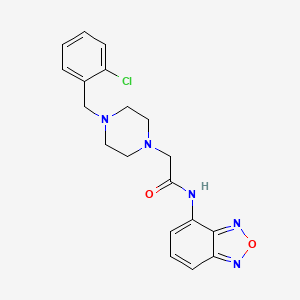 molecular formula C19H20ClN5O2 B4697910 N-(2,1,3-BENZOXADIAZOL-4-YL)-2-[4-(2-CHLOROBENZYL)-1-PIPERAZINYL]ACETAMIDE 