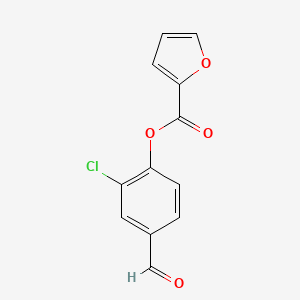 molecular formula C12H7ClO4 B4697940 (2-Chloro-4-formylphenyl) furan-2-carboxylate 