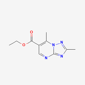 molecular formula C10H12N4O2 B4697962 Ethyl 2,7-dimethyl-[1,2,4]triazolo[1,5-a]pyrimidine-6-carboxylate 