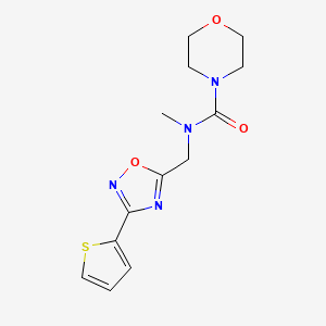 molecular formula C13H16N4O3S B4697988 N-methyl-N-[(3-thiophen-2-yl-1,2,4-oxadiazol-5-yl)methyl]morpholine-4-carboxamide 