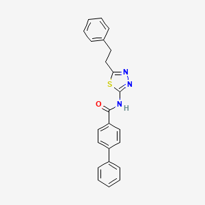 molecular formula C23H19N3OS B4698014 N-[5-(2-PHENYLETHYL)-1,3,4-THIADIAZOL-2-YL]-[1,1'-BIPHENYL]-4-CARBOXAMIDE 