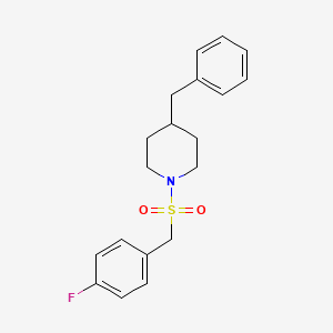molecular formula C19H22FNO2S B4698134 4-benzyl-1-[(4-fluorophenyl)methanesulfonyl]piperidine 