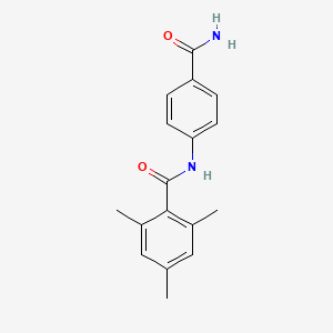 molecular formula C17H18N2O2 B4698227 N-(4-carbamoylphenyl)-2,4,6-trimethylbenzamide 