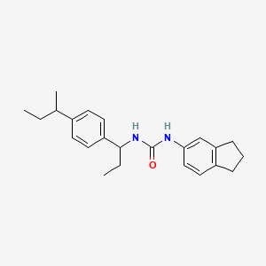 molecular formula C23H30N2O B4698269 N-{1-[4-(SEC-BUTYL)PHENYL]PROPYL}-N'-(2,3-DIHYDRO-1H-INDEN-5-YL)UREA 