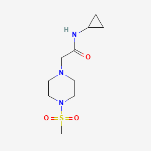 molecular formula C10H19N3O3S B4698411 N-cyclopropyl-2-(4-methanesulfonylpiperazin-1-yl)acetamide 