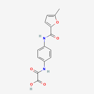 molecular formula C14H12N2O5 B4698466 {[4-(5-METHYLFURAN-2-AMIDO)PHENYL]CARBAMOYL}FORMIC ACID 