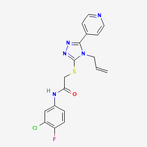 molecular formula C18H15ClFN5OS B4698596 N-(3-chloro-4-fluorophenyl)-2-{[4-(prop-2-en-1-yl)-5-(pyridin-4-yl)-4H-1,2,4-triazol-3-yl]sulfanyl}acetamide 