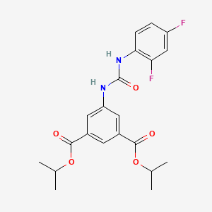 molecular formula C21H22F2N2O5 B4698757 DIISOPROPYL 5-{[(2,4-DIFLUOROANILINO)CARBONYL]AMINO}ISOPHTHALATE 