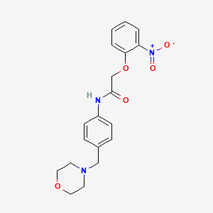 molecular formula C19H21N3O5 B4698866 N-[4-(morpholin-4-ylmethyl)phenyl]-2-(2-nitrophenoxy)acetamide 