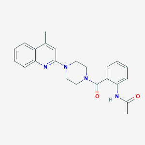 molecular formula C23H24N4O2 B4699019 N-(2-{[4-(4-methyl-2-quinolyl)piperazino]carbonyl}phenyl)acetamide 
