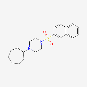 molecular formula C21H28N2O2S B4699108 1-cycloheptyl-4-(2-naphthylsulfonyl)piperazine 