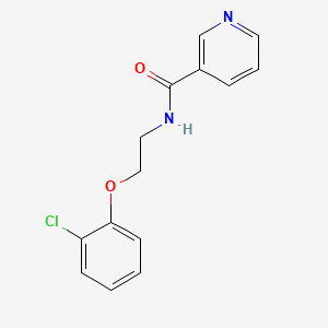 molecular formula C14H13ClN2O2 B4699334 N-[2-(2-chlorophenoxy)ethyl]pyridine-3-carboxamide 