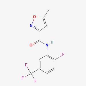 molecular formula C12H8F4N2O2 B4699361 N-[2-FLUORO-5-(TRIFLUOROMETHYL)PHENYL]-5-METHYL-12-OXAZOLE-3-CARBOXAMIDE 