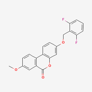 molecular formula C21H14F2O4 B4699414 3-[(2,6-DIFLUOROPHENYL)METHOXY]-8-METHOXY-6H-BENZO[C]CHROMEN-6-ONE 