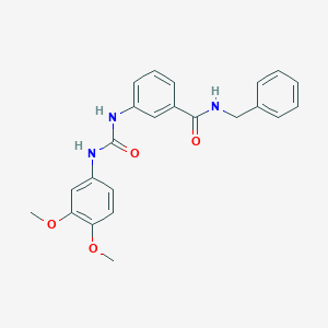 molecular formula C23H23N3O4 B4699480 N-benzyl-3-{[(3,4-dimethoxyphenyl)carbamoyl]amino}benzamide 