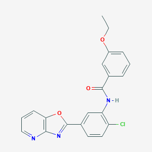 molecular formula C21H16ClN3O3 B470016 N-[2-chloro-5-([1,3]oxazolo[4,5-b]pyridin-2-yl)phenyl]-3-ethoxybenzamide CAS No. 347338-75-4