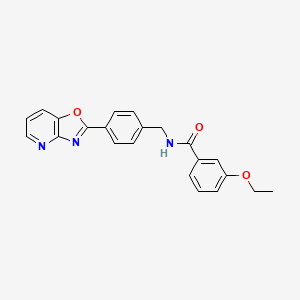 molecular formula C22H19N3O3 B4700183 3-ethoxy-N-[4-([1,3]oxazolo[4,5-b]pyridin-2-yl)benzyl]benzamide 