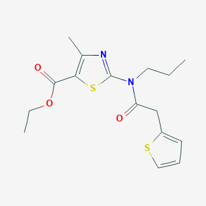 molecular formula C16H20N2O3S2 B4700232 ETHYL 4-METHYL-2-{PROPYL[2-(2-THIENYL)ACETYL]AMINO}-1,3-THIAZOLE-5-CARBOXYLATE 