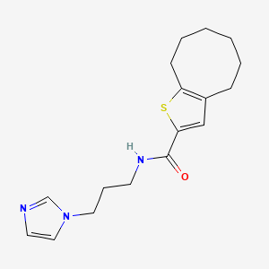 molecular formula C17H23N3OS B4700440 N-[3-(1H-IMIDAZOL-1-YL)PROPYL]-4H5H6H7H8H9H-CYCLOOCTA[B]THIOPHENE-2-CARBOXAMIDE 