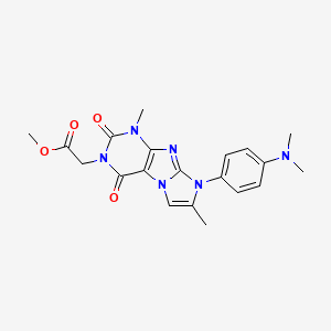 molecular formula C20H22N6O4 B4700745 methyl 2-{8-[4-(dimethylamino)phenyl]-1,7-dimethyl-2,4-dioxo-1H,2H,3H,4H,8H-imidazo[1,2-g]purin-3-yl}acetate 