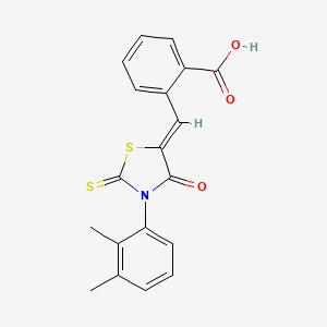 molecular formula C19H36N2O5 B4700770 2-{(Z)-[3-(2,3-dimethylphenyl)-4-oxo-2-thioxo-1,3-thiazolidin-5-ylidene]methyl}benzoic acid CAS No. 5854-79-5