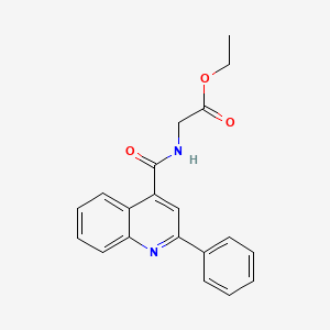 molecular formula C20H18N2O3 B4700775 Ethyl 2-[(2-phenylquinoline-4-carbonyl)amino]acetate CAS No. 5883-55-6