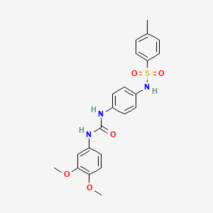 molecular formula C22H23N3O5S B4700817 N-(4-{[(3,4-dimethoxyphenyl)carbamoyl]amino}phenyl)-4-methylbenzenesulfonamide 