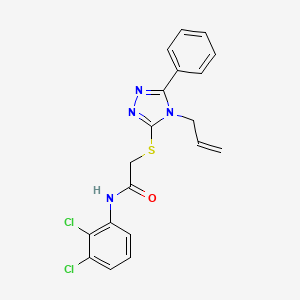 molecular formula C19H16Cl2N4OS B4701189 N-(2,3-dichlorophenyl)-2-{[5-phenyl-4-(prop-2-en-1-yl)-4H-1,2,4-triazol-3-yl]sulfanyl}acetamide 
