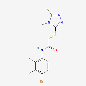 molecular formula C14H17BrN4OS B4701267 N-(4-bromo-2,3-dimethylphenyl)-2-[(4,5-dimethyl-4H-1,2,4-triazol-3-yl)sulfanyl]acetamide 