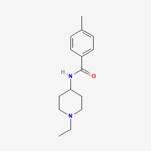 molecular formula C15H22N2O B4701284 N-(1-ethylpiperidin-4-yl)-4-methylbenzamide 