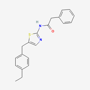 molecular formula C20H20N2OS B4701350 N-[5-(4-ethylbenzyl)-1,3-thiazol-2-yl]-2-phenylacetamide 