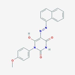 6-hydroxy-1-(4-methoxyphenyl)-5-(1-naphthyldiazenyl)-2,4(1H,3H)-pyrimidinedione