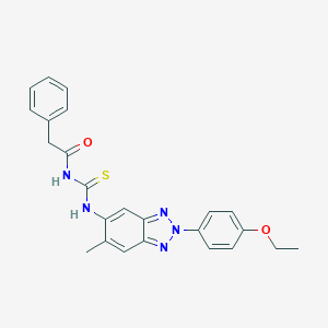 N-[[2-(4-ethoxyphenyl)-6-methylbenzotriazol-5-yl]carbamothioyl]-2-phenylacetamide