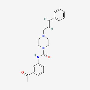 molecular formula C22H25N3O2 B4701559 N-(3-acetylphenyl)-4-[(2E)-3-phenylprop-2-en-1-yl]piperazine-1-carboxamide 