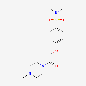 molecular formula C15H23N3O4S B4701597 N,N-DIMETHYL-4-[2-(4-METHYLPIPERAZIN-1-YL)-2-OXOETHOXY]BENZENE-1-SULFONAMIDE 