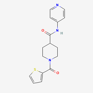 molecular formula C16H17N3O2S B4701609 N-(PYRIDIN-4-YL)-1-(THIOPHENE-2-CARBONYL)PIPERIDINE-4-CARBOXAMIDE 