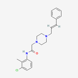 molecular formula C22H26ClN3O B4701627 N-(3-CHLORO-2-METHYLPHENYL)-2-{4-[(E)-3-PHENYL-2-PROPENYL]PIPERAZINO}ACETAMIDE 