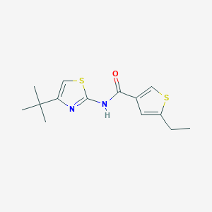 molecular formula C14H18N2OS2 B4701694 N-(4-TERT-BUTYL-13-THIAZOL-2-YL)-5-ETHYLTHIOPHENE-3-CARBOXAMIDE 