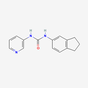 molecular formula C15H15N3O B4701698 N-(2,3-DIHYDRO-1H-INDEN-5-YL)-N'-(3-PYRIDYL)UREA 