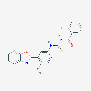 N-{[3-(1,3-benzoxazol-2-yl)-4-hydroxyphenyl]carbamothioyl}-2-fluorobenzamide