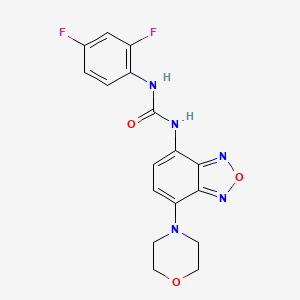molecular formula C17H15F2N5O3 B4702090 N-(2,4-DIFLUOROPHENYL)-N'-(7-MORPHOLINO-2,1,3-BENZOXADIAZOL-4-YL)UREA 