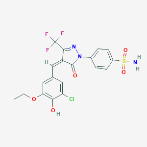 4-[4-(3-chloro-5-ethoxy-4-hydroxybenzylidene)-5-oxo-3-(trifluoromethyl)-4,5-dihydro-1H-pyrazol-1-yl]benzenesulfonamide