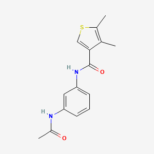 molecular formula C15H16N2O2S B4702201 N-(3-ACETAMIDOPHENYL)-4,5-DIMETHYL-3-THIOPHENECARBOXAMIDE 
