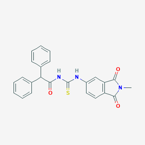 molecular formula C24H19N3O3S B470228 N-[(2-methyl-1,3-dioxoisoindol-5-yl)carbamothioyl]-2,2-diphenylacetamide CAS No. 433702-99-9