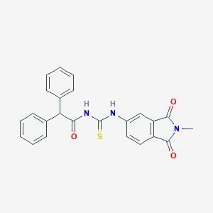 N-[(2-methyl-1,3-dioxoisoindol-5-yl)carbamothioyl]-2,2-diphenylacetamide