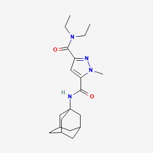 molecular formula C20H30N4O2 B4702319 N-(1-ADAMANTYL)-N,N-DIETHYL-1-METHYL-1H-PYRAZOLE-3,5-DICARBOXAMIDE 